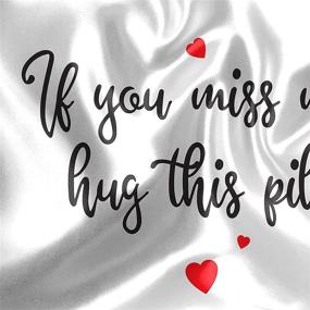 img 1 attached to If You Miss Me Hug This Pillow - Funny & Decorative Bedroom Gift for Long Distance Relationships - White Pillow Cover - Single Pillow Case - Decorative Pillow Covers