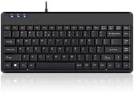 perixx periboard-409h: compact usb mini keyboard with dual usb hubs, black, us english layout logo