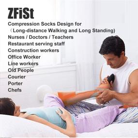 img 1 attached to 🧦 ZFiSt Nurse Compression Sock 20-30mmHg for Edema and Varicose Veins