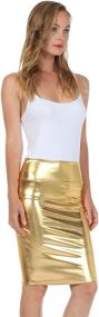 img 2 attached to 👗 Юбка насыщенного металлического блеска Sakkas для женщин - модная одежда.
