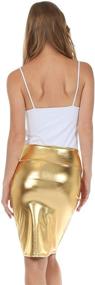 img 1 attached to 👗 Юбка насыщенного металлического блеска Sakkas для женщин - модная одежда.