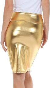 img 3 attached to 👗 Юбка насыщенного металлического блеска Sakkas для женщин - модная одежда.