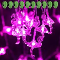 🦩 flamingo fairy lights usb plug, 30 led bedroom decorative light string with 8 lighting modes for girls room, christmas decor (pink + 10 light clips) логотип