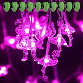 img 4 attached to 🦩 Flamingo Fairy Lights USB Plug, 30 LED Bedroom Decorative Light String with 8 Lighting Modes for Girls Room, Christmas Decor (Pink + 10 Light Clips)