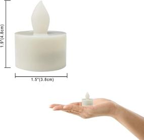 img 2 attached to Battery Operated Flameless Tea Lights Set with Timer - Realistic Flickering LED Tealight Candles, Perfect for Halloween, Christmas, Party, Wedding Decorations - Includes Batteries (6 Pack)