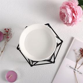 img 1 attached to 🕯️ Enhance Your Home Decor with the Elegant SXCHEN Delicate Romantic Ceramic Tealight Candle Holder Oil Burner