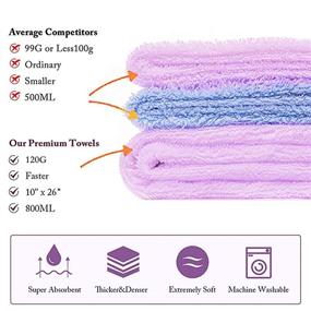 img 2 attached to 👩 2-Pack Quick Dry Hair Towel Wraps for Women - Microfiber Anti-Frizz Head Turbans with Button for Long, Thick & Curly Hair - Super Absorbent & Soft - Blue & Pink