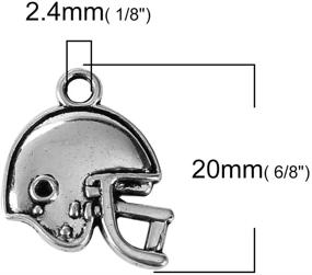 img 2 attached to Football Charms Love Pieces Helmets