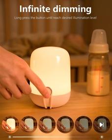 img 3 attached to 🌙 ACEHE Night Light for Kids: Touch Customizable Control, Rechargeable LED Nursery Lamp with RGB Changing Mode - Perfect Breastfeeding Baby Gift