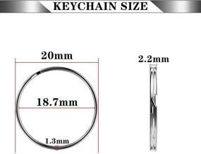 img 3 attached to 🔑 Ruesious Circular Detachable Keychain for Men's Accessories - Keyrings & Keychains