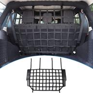 rt-tcz car rear trunk organizer: cargo net & mesh dog barrier for jeep wrangler jku & jlu 4 door 2007-2021 logo