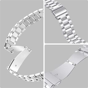 img 2 attached to HATALKIN Watch Band Compatible With Samsung Galaxy Watch 3 Band 45Mm Stainless Steel 22Mm Galaxy Watch Band For Galaxy Watch3 45Mm/Galaxy Watch 46Mm/Gear S3 Frontier Men Women (Silver)