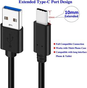 img 3 attached to ๐ 10mm Extended Tip USB Type C Fast Charger Cable Data Sync Cord - Compatible with Blackview BV5900 BV6300 Pro BV6900 BV9100 BV9500 Plus BV9600 BV9700 BV9800 BV9900E BV9900 Pro Rugged Phone - UNIDOPRO