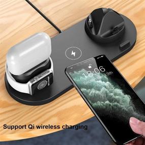 img 2 attached to 🔌 Aqonsie 4-in-1 Wireless Charger Station: Fast Charging Hub for iPhone/Android/Type-C with QC3.0 Adapter, iWatch Compatibility & Qi Charge Capability for AirPods Pro/Samsung/Huawei