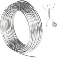 🔧 50 feet tenn well 3mm aluminum craft wire, 9 gauge anodized metal wire - ideal for sculpting, jewelry making, armature making, wire weaving and wrapping logo