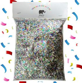 img 4 attached to Jumbo Mylar Rainbow Foil Confetti Bag - Sparkle Metallic Confetti for New Years, Surprise Parties, Birthdays, Photo Shoots, Engagements & Weddings (300 Grams) by JPACO