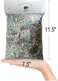 img 3 attached to Jumbo Mylar Rainbow Foil Confetti Bag - Sparkle Metallic Confetti for New Years, Surprise Parties, Birthdays, Photo Shoots, Engagements & Weddings (300 Grams) by JPACO