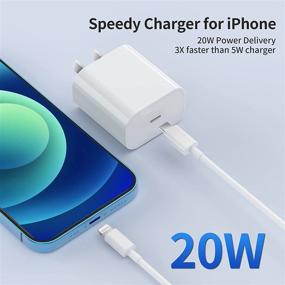 img 2 attached to ⚡️ Fast Charging Adapter: GNUADZ iPhone 13 Charger [Apple MFi Certified] 2-Pack 20W PD USB C Wall Charger with 6FT Type C to Lighting Cable for iPhone 13/13 Mini/13 Pro Max/12/11 Pro Max/XS Max/XS/XR/X