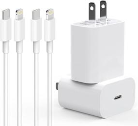 img 4 attached to ⚡️ Fast Charging Adapter: GNUADZ iPhone 13 Charger [Apple MFi Certified] 2-Pack 20W PD USB C Wall Charger with 6FT Type C to Lighting Cable for iPhone 13/13 Mini/13 Pro Max/12/11 Pro Max/XS Max/XS/XR/X