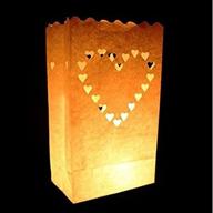 🎉 enhance your celebration with since white luminary bags - 20 count - big heart design - perfect for weddings, receptions, parties, and events - flame resistant paper - luminaria (big heart) logo