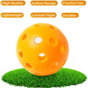 img 2 attached to 🏌️ THIODOON Practice Golf Balls: Limited Flight 40mm Hollow Plastic Training Balls - Colored Airflow for Swing Practice, Driving Range, and Indoor Use - 12 Pack