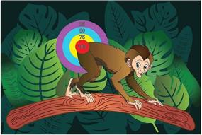 img 2 attached to Pin The Tail on The Monkey - Jungle Theme Party Game: Fun for All Ages, Includes 2 Posters, Blindfold, Stickers - Zoo Party Favors