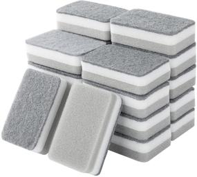img 4 attached to 🧽 Cleace Heavy Duty Scrub Sponges: Dual-Sided Dishwashing Sponge for Kitchen - 20 Pcs
