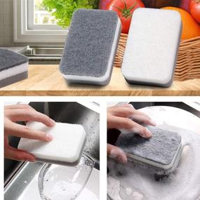 img 2 attached to 🧽 Cleace Heavy Duty Scrub Sponges: Dual-Sided Dishwashing Sponge for Kitchen - 20 Pcs