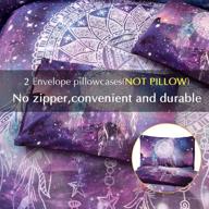 stunning galaxy dream catcher mandala bohemian quilt bedding comforter set in galaxy-purple - perfect for adults, teens, and girls (queen size) - meeting story 3pcs logo