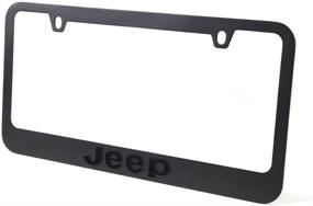 img 2 attached to 🚙 Optimized Jeep Stealth Black License Plate Frame