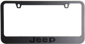 img 1 attached to 🚙 Optimized Jeep Stealth Black License Plate Frame