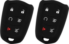 img 3 attached to 🔑 Pack of 2 KeyGuardz Soft Rubber Cases for Cadillac Escalade HYQ2AB Keyless Entry Remote Car Smart Key Fob Shell Cover