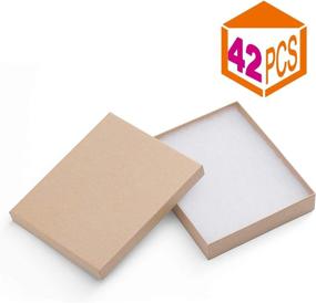 img 3 attached to 🎁 Versatile 6x5x1 Kraft Jewelry Gift Boxes with Lids - Brown Set of 42 for Small Businesses and Shipping Accessories