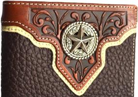 img 3 attached to Western Cowboy Leather Concho Bifold