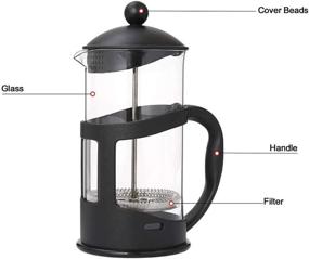 img 2 attached to ☕ XIBLISS French Press Tea & Coffee Maker - Premium 27 Oz(800 ML) Black Coffee Plunger