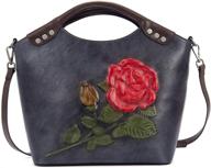 valrena genuine leather handbags: stylish retro crossbody & shoulder bags for women with tote & satchel design logo