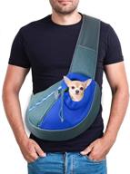 orinci dog carrier sling bag – travel bag for cats and dogs with reflective strips – breathable and soft mesh pet carrier – comfortable puppy sling with padded shoulder strap - enhancing visibility and convenience logo