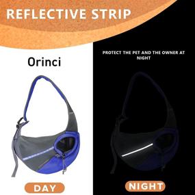 img 2 attached to Orinci Dog Carrier Sling Bag – Travel Bag for Cats and Dogs with Reflective Strips – Breathable and Soft Mesh Pet Carrier – Comfortable Puppy Sling with Padded Shoulder Strap - Enhancing Visibility and Convenience