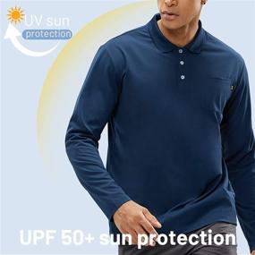 img 3 attached to 👕 MEN'S MIER Collared T Shirts: High-Performance Polyester Active Wear for Men