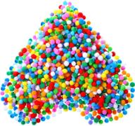 2000 mixed color elastic pom poms – 0.6 cm arts crafts pompoms balls for hobby supplies, diy material, and creative crafts logo