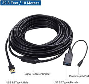 img 3 attached to 🔌 Cable Matters Active USB 3.0 Extension Cable with Signal Booster - 10 Meters / 32.8 Feet - Ideal for Hard Drive, Webcam, and More