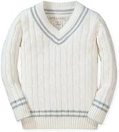 stylish and durable hope henry white tennis sweater: boys' clothing essential logo