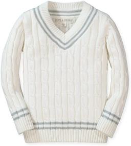 img 4 attached to Stylish and Durable Hope Henry White Tennis Sweater: Boys' Clothing Essential