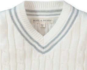 img 3 attached to Stylish and Durable Hope Henry White Tennis Sweater: Boys' Clothing Essential