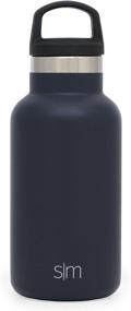 img 3 attached to 🌊 Small Reusable Stainless Steel Water Bottle with Handle Lid - Simple Modern Insulated Thermos Flask, 12oz Ascent Narrow Mouth, Deep Ocean