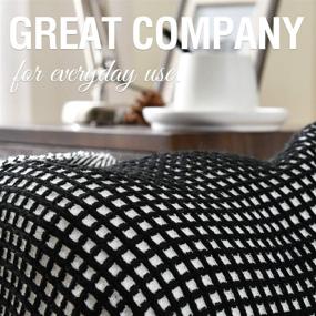 img 2 attached to JINCHAN Black Throw Blanket: Lightweight Waffle Weave with Tassels, Soft & Cozy Knit for Living Room Decor - All Season 50x65 Inch