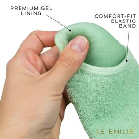 img 3 attached to 🧦 LE EMILIE 5 Toe Moisturizing Gel Socks: Healing Dry Cracked Heels with Aromatherapy Blend of Lavender and Jojoba Oil - Aqua (1 Pair)