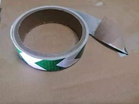 img 2 attached to 🎯 Tuyrchu Self-Arrow Reflective Green White 1-inch Dot Tape