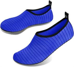 img 1 attached to UBFEN Unisex Water Shoes Aqua Socks Quick Dry Barefoot Shoes for Yoga Swim Surf Pool Beach Walking Exercise