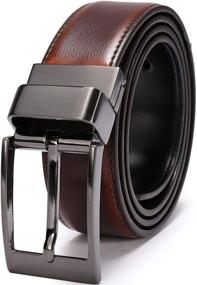 img 1 attached to Beltox Leather Reversible Rotated Box（Black Men's Accessories for Belts